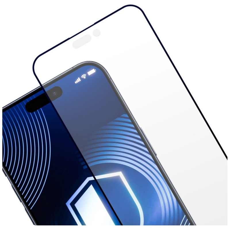 Película de vidro temperado 3MK HardGlass Matt Max para Apple iPhone 18 Pro Max, mate, preta