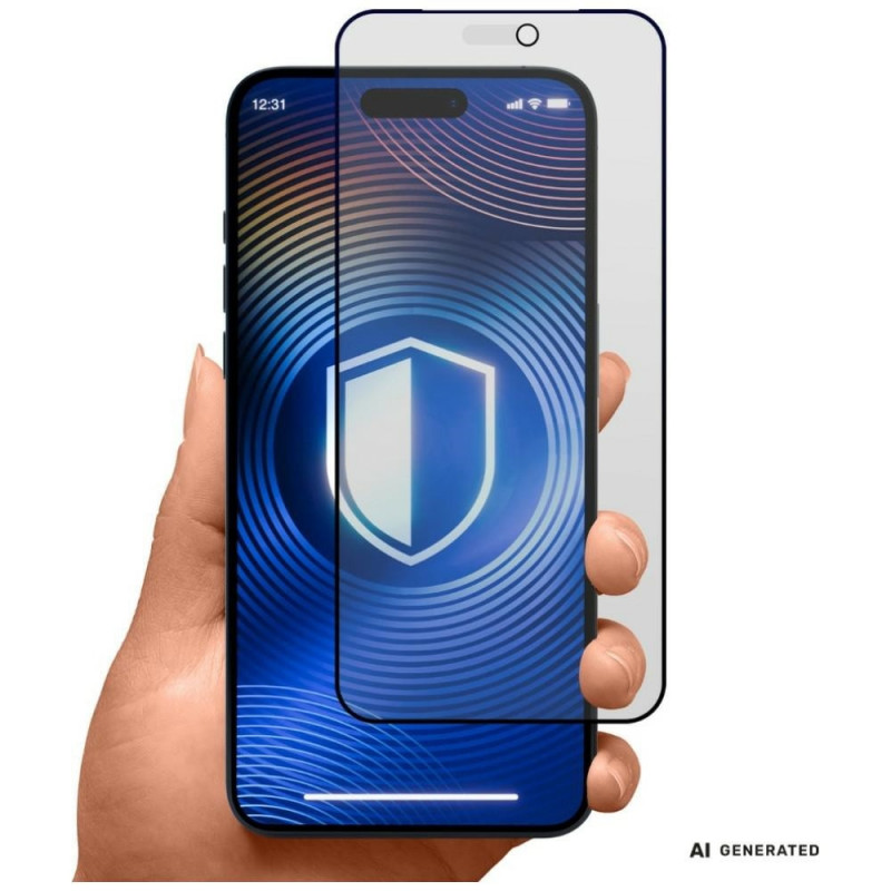 Película de vidro temperado 3MK HardGlass Matt Max Privacy para Apple iPhone 18 Pro, mate, filtro de privacidade