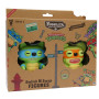 P.m.i. Kids World Fuggler S2 Swap & Style Figures - Pack de 2 (Leonardo & Michelangelo)