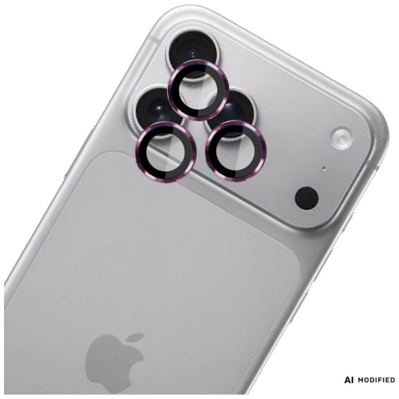 3MK Lens Protection Pro Apple iPhone 18 Pro / 18 Pro Max protetor de lentes da câmara, vidro temperado, bordô