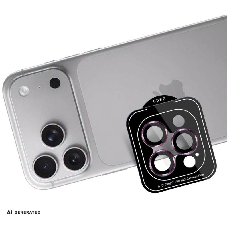 3MK Lens Protection Pro Apple iPhone 18 Pro / 18 Pro Max protetor de lentes da câmara, vidro temperado, bordô