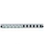 Painel frontal de fibra para montagem em rack EFB Elektronik SB-FP-6SC-S-OM4, 1U, cinzento, metal, 432 mm