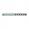 Painel frontal de fibra para montagem em rack EFB Elektronik SB-FP-6SC-S-OM4, 1U, cinzento, metal, 432 mm