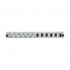 Painel frontal de fibra para montagem em rack EFB Elektronik SB-FP-6SC-S-OM4, 1U, cinzento, metal, 432 mm