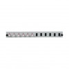Painel frontal de fibra para montagem em rack EFB Elektronik SB-FP-6SC-S-OM4, 1U, cinzento, metal, 432 mm