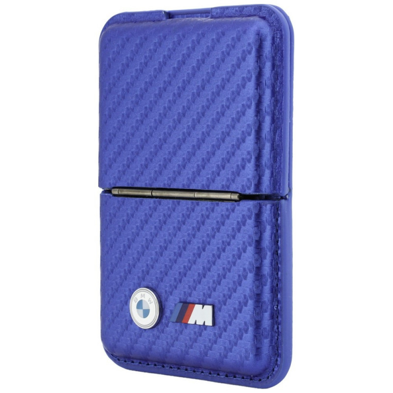 Carteira MagSafe BMW M Carbon Metal Logos, azul