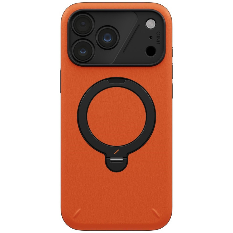 Capa UNIQ Elix para Apple iPhone 18 Pro Max / 17 Pro Max, suporte rotativo 360, laranja