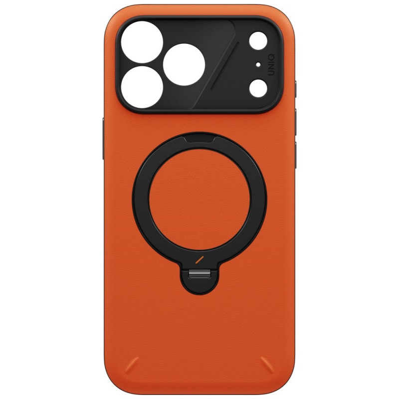 Capa UNIQ Elix para Apple iPhone 18 Pro Max / 17 Pro Max, suporte rotativo 360, laranja