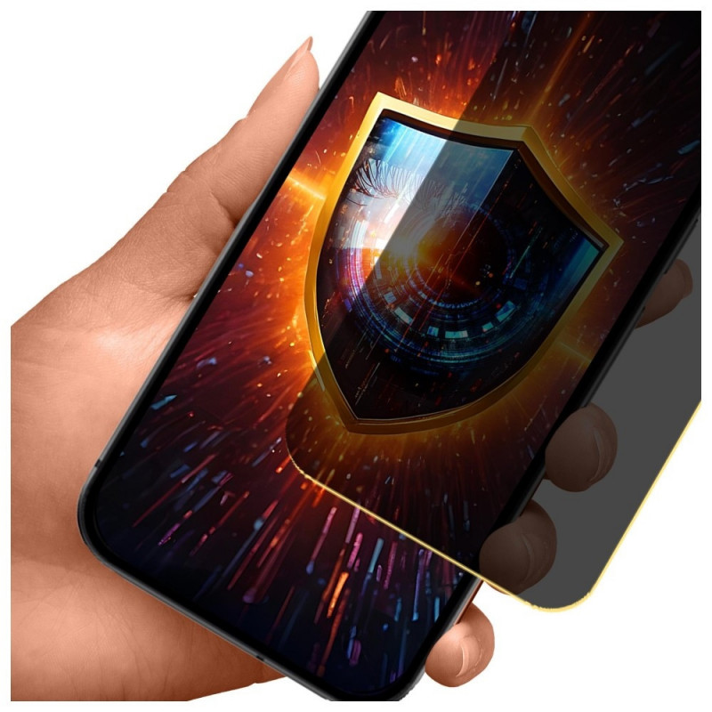 Película protetora de ecrã com privacidade mate 3MK Silky Matt Privacy para Google Pixel 9A, preta