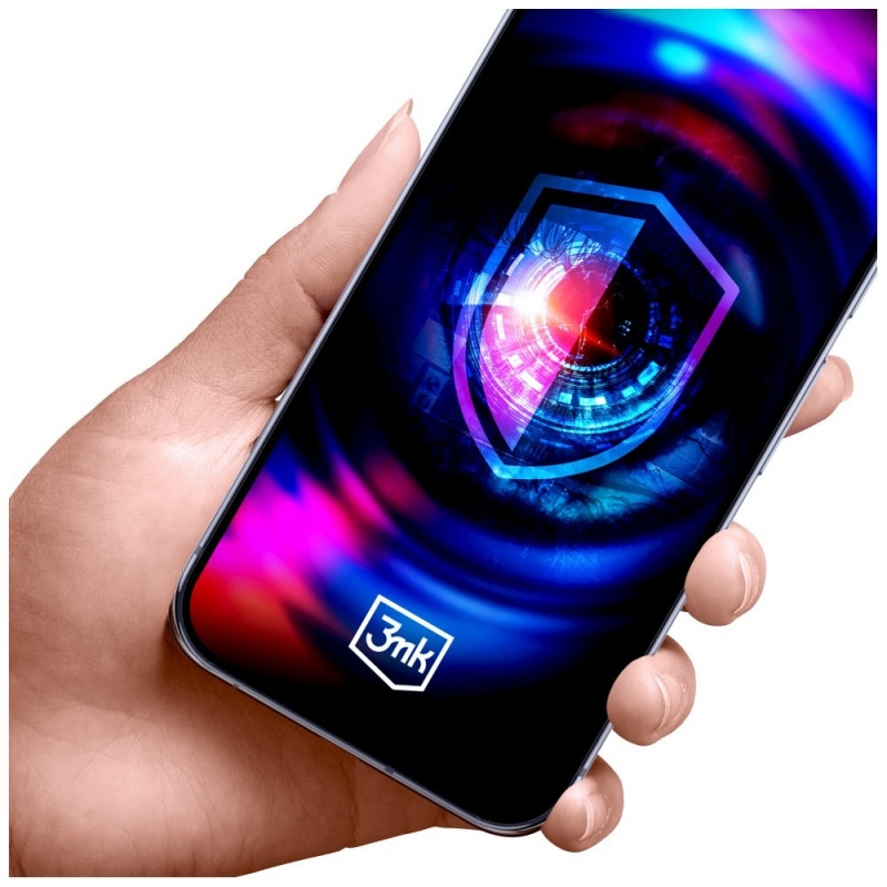 Película de vidro temperado de privacidade 3MK HardGlass Max Privacy com aplicador para Samsung Galaxy S26, preto