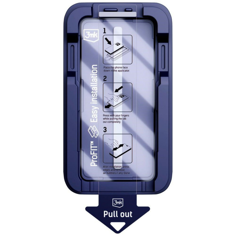 Vidro temperado 3MK HardGlass Max com aplicador para Apple iPhone 16 Pro Max