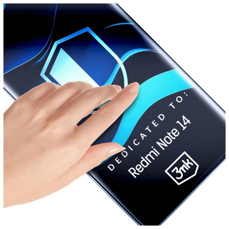 Protetor de ecrã em vidro híbrido 3MK FlexibleGlass para Xiaomi Redmi Note 14 4G