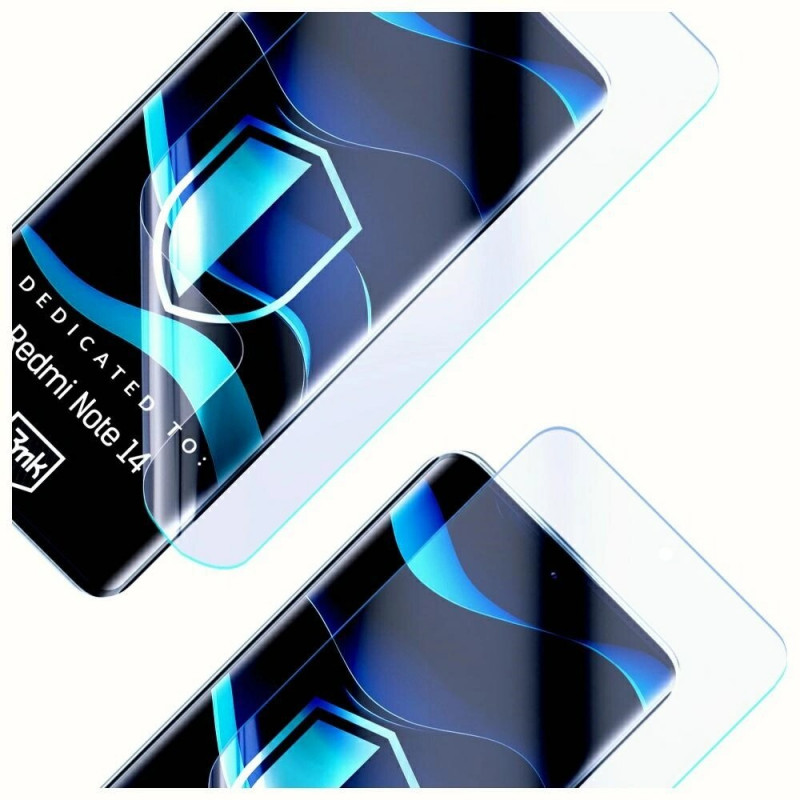 Protetor de ecrã em vidro híbrido 3MK FlexibleGlass para Xiaomi Redmi Note 14 4G