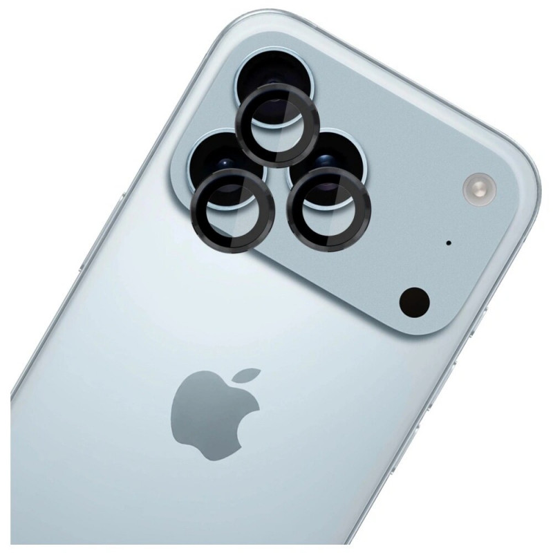 Película de vidro para lente de câmara 3MK Lens Protection Pro para Apple iPhone 17 Pro / 17 Pro Max, preto