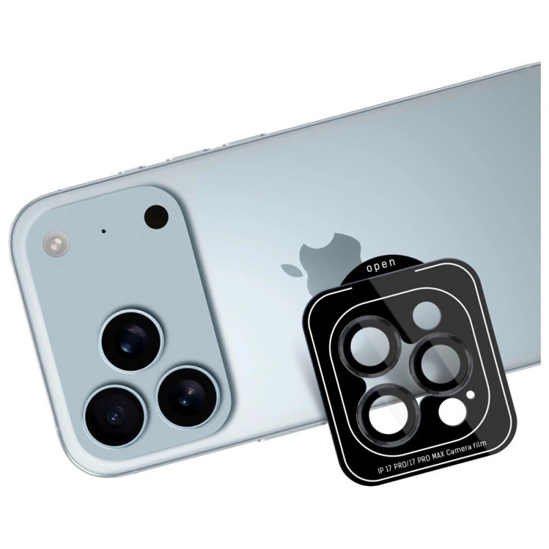 Película de vidro para lente de câmara 3MK Lens Protection Pro para Apple iPhone 17 Pro / 17 Pro Max, preto
