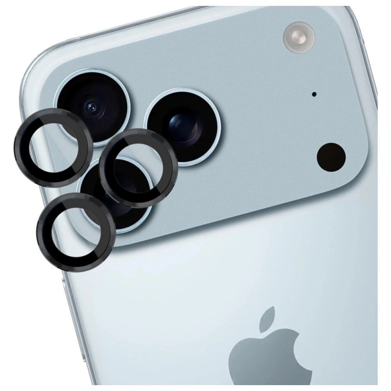 Película de vidro para lente de câmara 3MK Lens Protection Pro para Apple iPhone 17 Pro / 17 Pro Max, preto