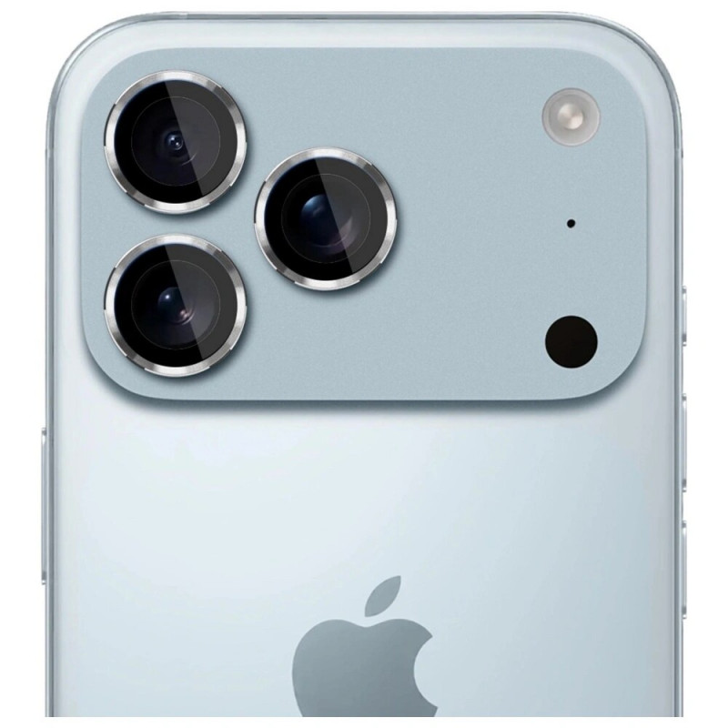 Película de vidro para lente de câmara 3MK Lens Protection Pro para Apple iPhone 17 Pro / 17 Pro Max, prateada