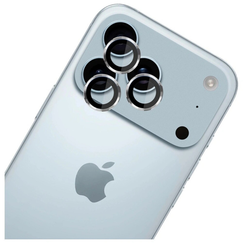 Película de vidro para lente de câmara 3MK Lens Protection Pro para Apple iPhone 17 Pro / 17 Pro Max, prateada