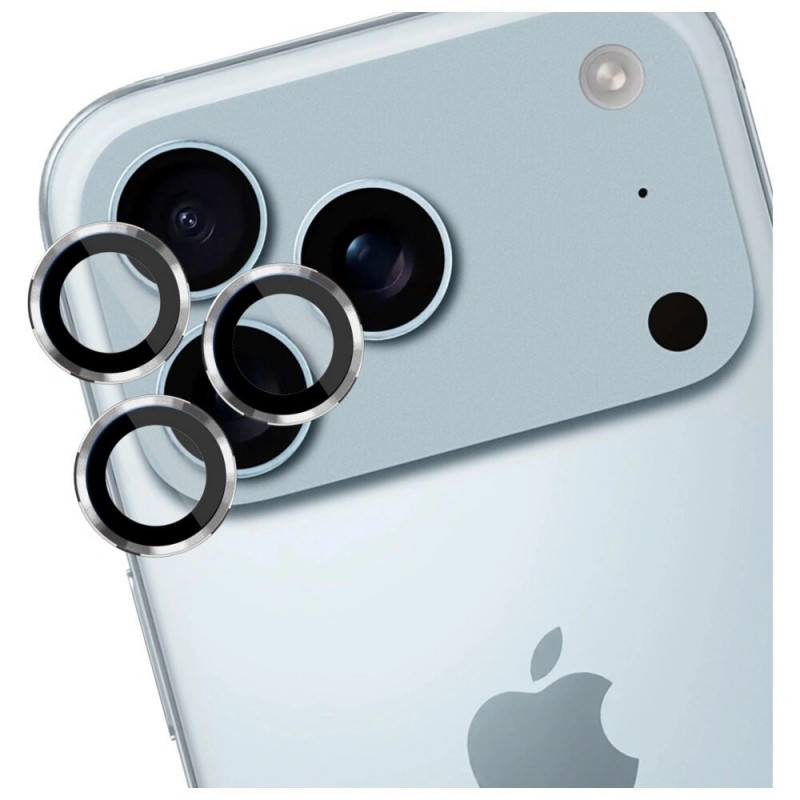 Película de vidro para lente de câmara 3MK Lens Protection Pro para Apple iPhone 17 Pro / 17 Pro Max, prateada