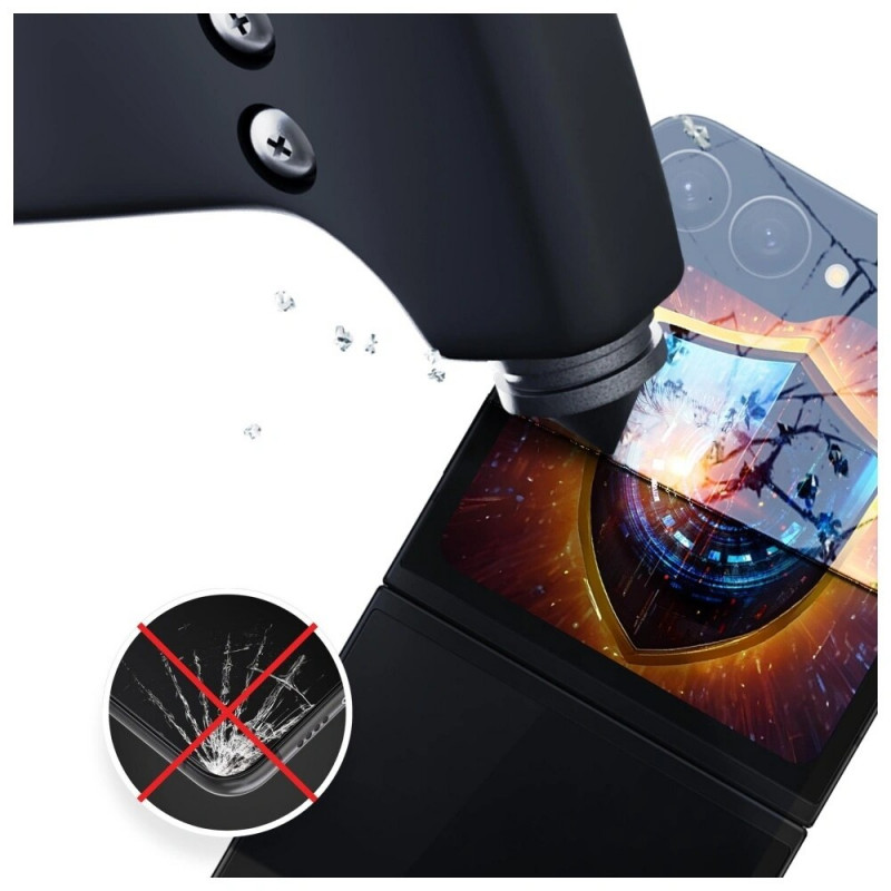 Película protetora de ecrã com privacidade mate 3MK Silky Matt Privacy para Samsung Galaxy Z Flip6 / Z Flip7 FE