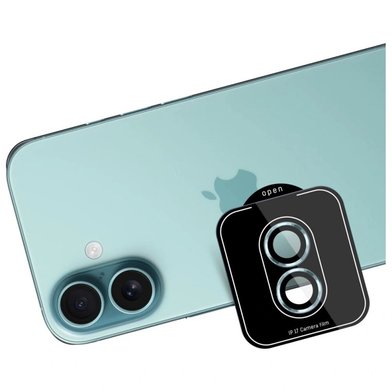 Protetor de lente de câmara em vidro temperado 3MK Lens Protection Pro para Apple iPhone 17, verde
