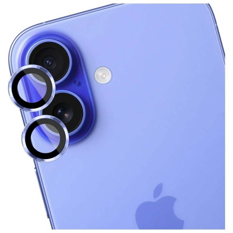 Protetor de lente de câmara em vidro temperado 3MK Lens Protection Pro para Apple iPhone 17, azul