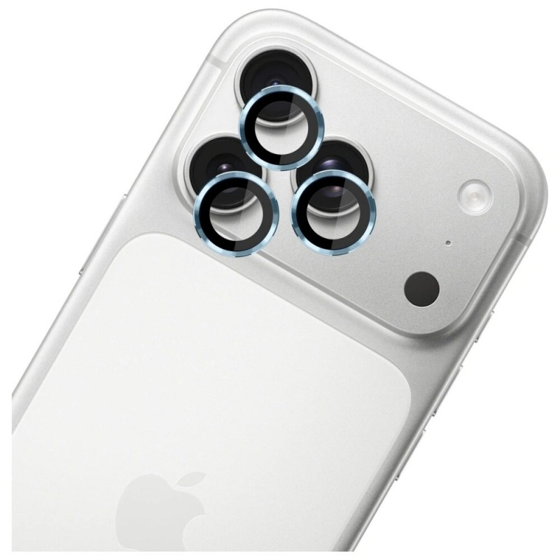 Película de vidro temperado para lente de câmara 3MK Lens Protection Pro para Apple iPhone 17 Pro / 17 Pro Max, azul-claro