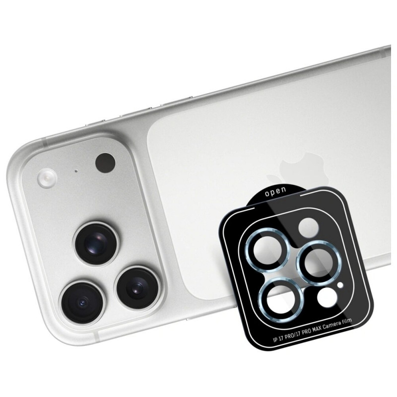 Película de vidro temperado para lente de câmara 3MK Lens Protection Pro para Apple iPhone 17 Pro / 17 Pro Max, azul-claro