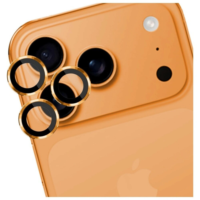 Vidro temperado para lente da câmara 3MK Lens Protection Pro para Apple iPhone 17 Pro / 17 Pro Max, Laranja