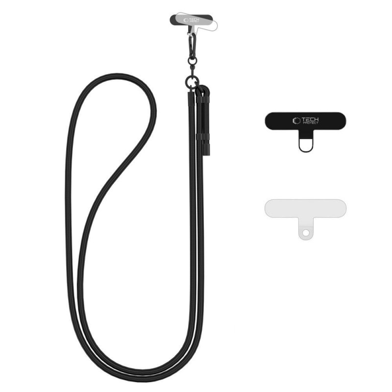 Correia de ombro Tech-Protect C1S Rope, Preto/Preto
