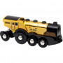Locomotiva a pilhas dourada BRIO World com luz e som (33630)