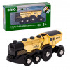 Locomotiva a pilhas dourada BRIO World com luz e som (33630)