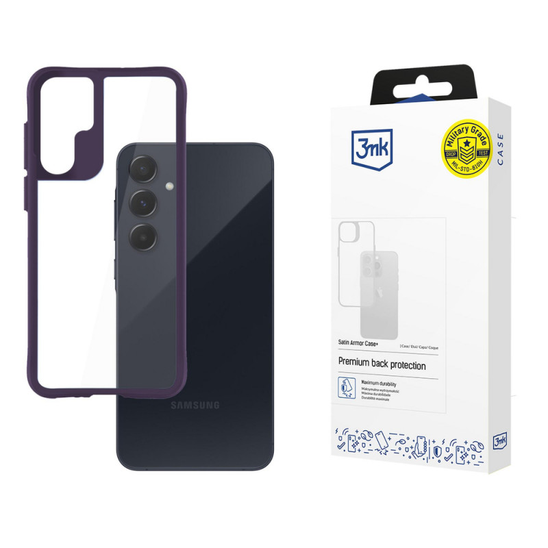3MK Satin Armor Case+ Samsung Galaxy A55 5G, roxa
