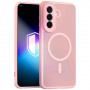 Capa Magnética 3MK Misty MagCase para Samsung Galaxy A37, Rosa