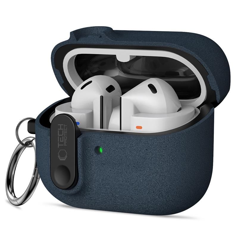 Capa Tech-Protect Slim Hook para Samsung Galaxy Buds 3 / 3 FE / 3 Pro, azul fofinho