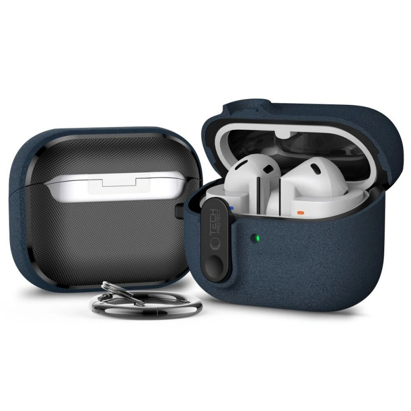 Capa Tech-Protect Slim Hook para Samsung Galaxy Buds 3 / 3 FE / 3 Pro, azul fofinho