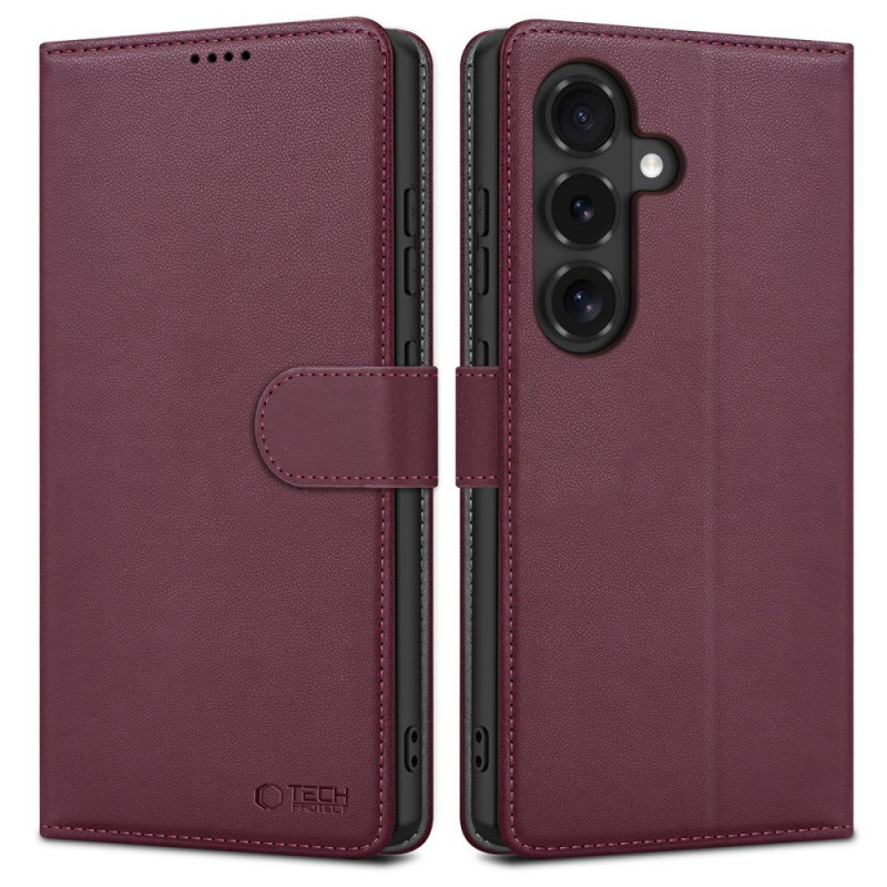 Capa Carteira Tech-Protect Samsung Galaxy S26 FE Borgonha
