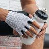 Luvas de ciclismo de dedos curtos Rockbros TLS004 ROAD TO SKY com amortecimento de choques M, brancas