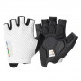 Luvas de ciclismo de dedos curtos Rockbros TLS004 ROAD TO SKY com amortecimento de choques S, branco