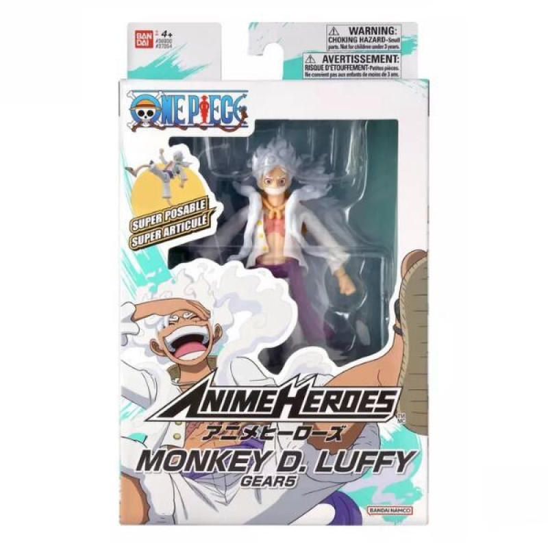 Bandai Anime Heroes One Piece - Monkey D. Luffy GEAR 5 Figura de ação