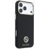 Guess GUE005537-0 Grained Round Strass Logo MagSafe capa para Apple iPhone 18 Pro Max / 17 Pro Max, preta