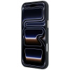 Guess GUE005537-0 Grained Round Strass Logo MagSafe capa para Apple iPhone 18 Pro Max / 17 Pro Max, preta