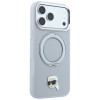 Capa Karl Lagerfeld with Ring Stand 360 Karl Head Pin MagSafe para Apple iPhone 18 Pro Max / 17 Pro Max, cinzenta (KF003236)