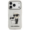 Capa Karl Lagerfeld IML NFT Glitter Karl&Choupette KF003400 para Apple iPhone 18 Pro Max / 17 Pro Max, transparente