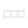 Gira Moldura 109303 horizontal, 3 postos com campo de inscrição, Standard 55, branco puro, brilhante