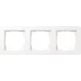 Gira Moldura de cobertura 0213150, 3 módulos, Gira E1, branco puro, brilhante