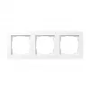 Gira Moldura de cobertura 0213150, 3 módulos, Gira E1, branco puro, brilhante