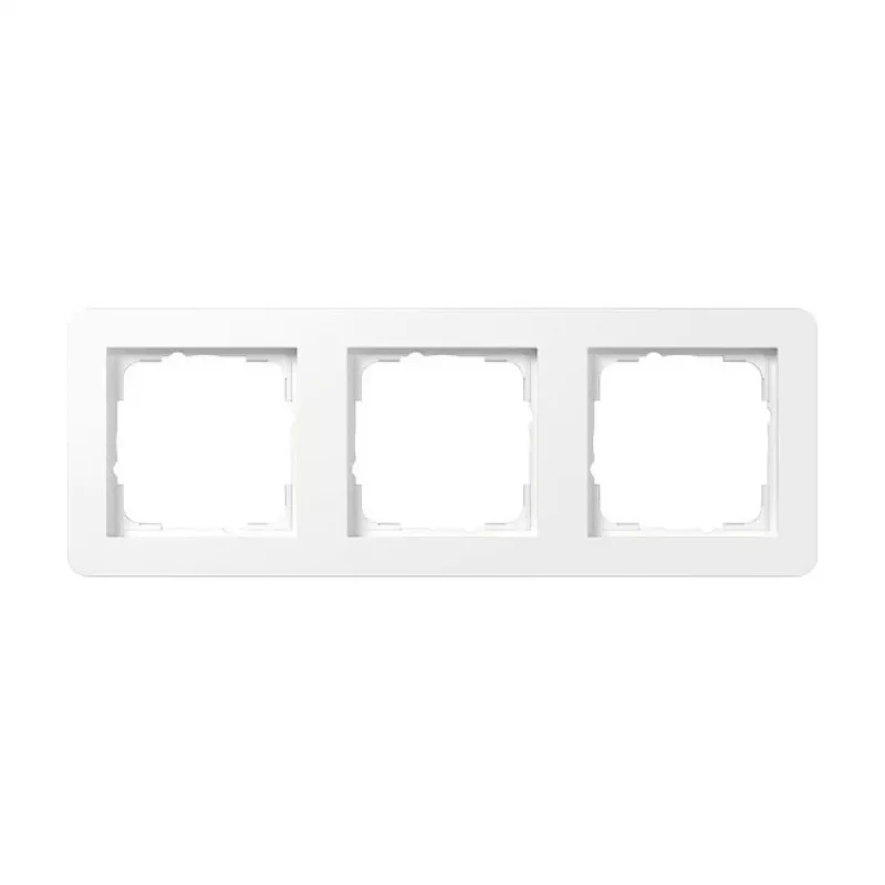 Gira Moldura de cobertura 0213150, 3 módulos, Gira E1, branco puro, brilhante