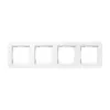 Gira Moldura de cobertura 0214150, 4 módulos, Gira E1, branco puro, brilhante