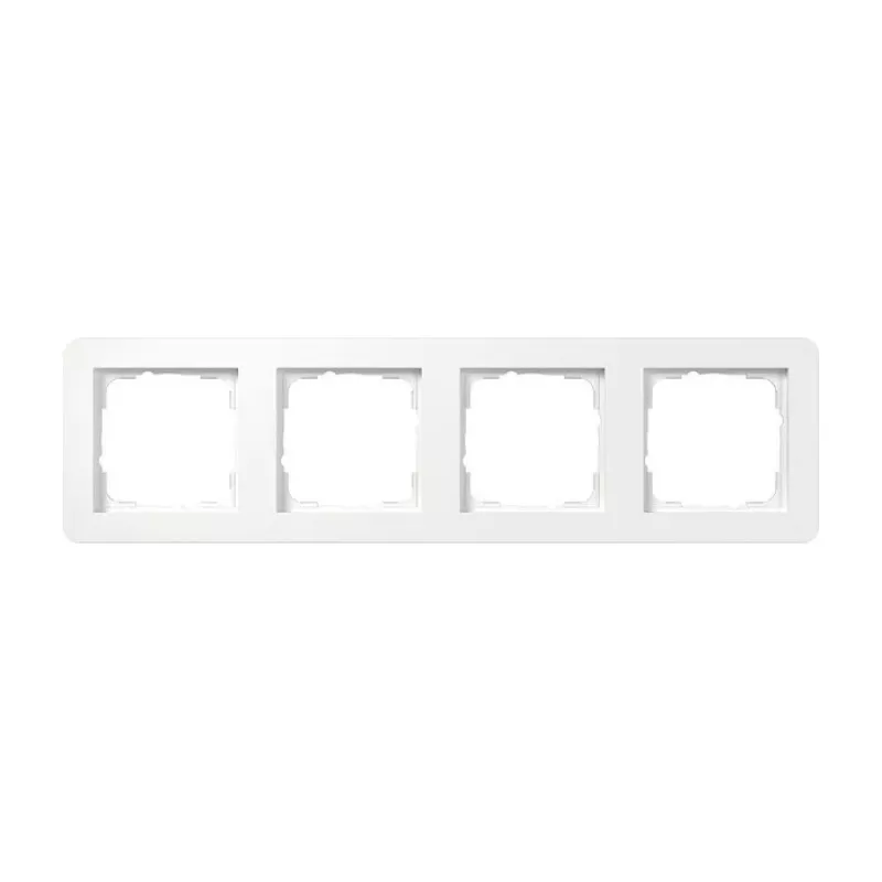 Gira Moldura de cobertura 0214150, 4 módulos, Gira E1, branco puro, brilhante